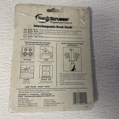 Sonic Scrubber Power Cleaner Interchangeable Brush Heads 4 Count