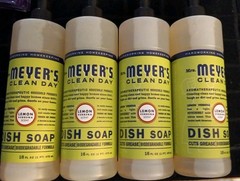 4 Mrs Meyers Clean Day Dish Soap, Cut Grease, Lemon Verbena Scent 16 oz (K60)