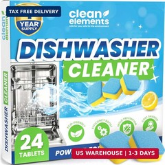 Dishwasher Cleaner Tablets & Deodorizer – 24 Pack (12 Month Supply) Deep Cleanin