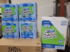 ToolBox Blue Shop Towels, (4) 6 pack 24 ROLLS TOTAL SELLARS 54416