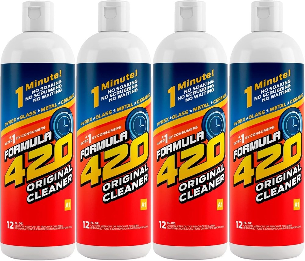 Formula 420 Glass Metal Ceramic Pipe Cleaner, 12 Fl Oz (Pack of 4)