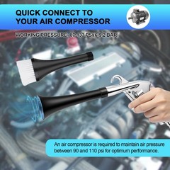 2 Nozzles Cleaning , Dry Cleaning Quickly Blasts Dust, Dirt and Grime from Su…