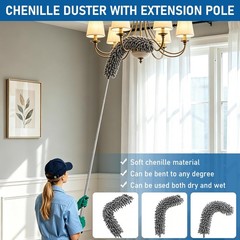 Retractable Microfiber Gap Duster 100 Inch Reusable Duster for Ceiling Furniture