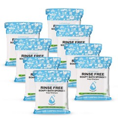 Bulk Disposable Rinse Free Bath Sponges, No Rinse Bathing Wipes for Adults, S…