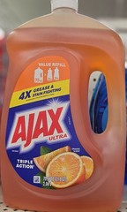 Ajax Ultra Triple Action Grease & Stain Fighting Dish Liquid, Orange, 70floz (2)