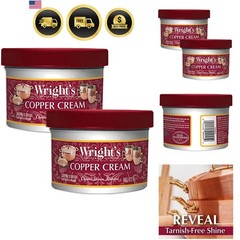 Copper and Brass Polish and Cleaner Cream- 8 Ounce – 2 Pack – Gently Clean an…