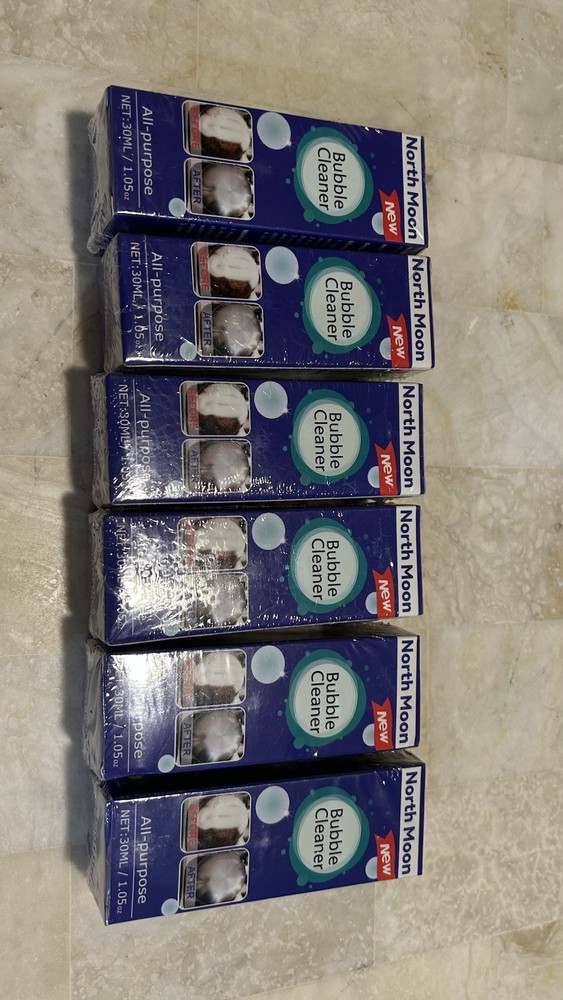 6 Pk Bubble Cleaner All Purpose North Moon SEALED 1.05 oz/30ml Each NEW