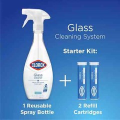 Glass Cleaner Refill Cartridge for Glass Cleaner Reusable Spray Bottle Two Refil