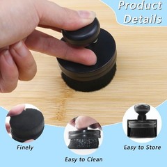 Car Tire Shine Applicator Brush, Tire Detail Brush, Black 1 Count (Pack of 1)