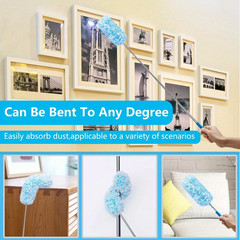 Extendable and Washable Microfibre Feather Duster, Reachable Microfibre Cleaning