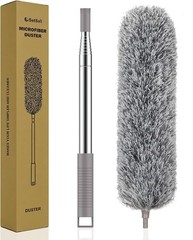 Telescoping Microfiber Duster 100-Inch – Ideal for High Ceilings and Furniture