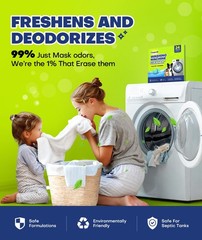 5X Power Deep Cleaning Washing Machine Cleaner Tablets, No More Odor & Pet Fu…