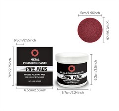 Metal Polish Paste Protectant Scratch Remover Pipe Infused Polishing Pads100g