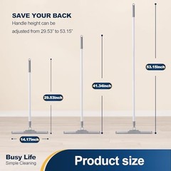 Rubber Floor Squeegee Broom Blade Adjustable Scrubber Squeegee