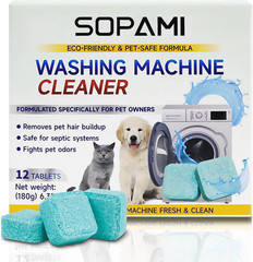Washing Machine Cleaner Tablets 12 Pack, Deep Clean HE Front Load Top Load Washe