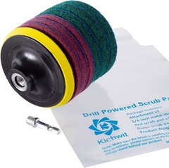 Reusable 4-Inch Drill Scrubbing Pads – Ideal for Hard Surfaces and Quick Cleanup