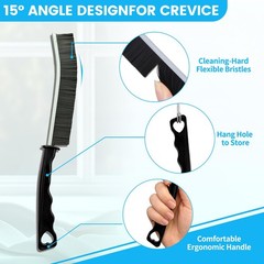 16Pcs Crevice Cleaning Brush Set, Hard Bristle Scrub Brushes Tools for Deep C…