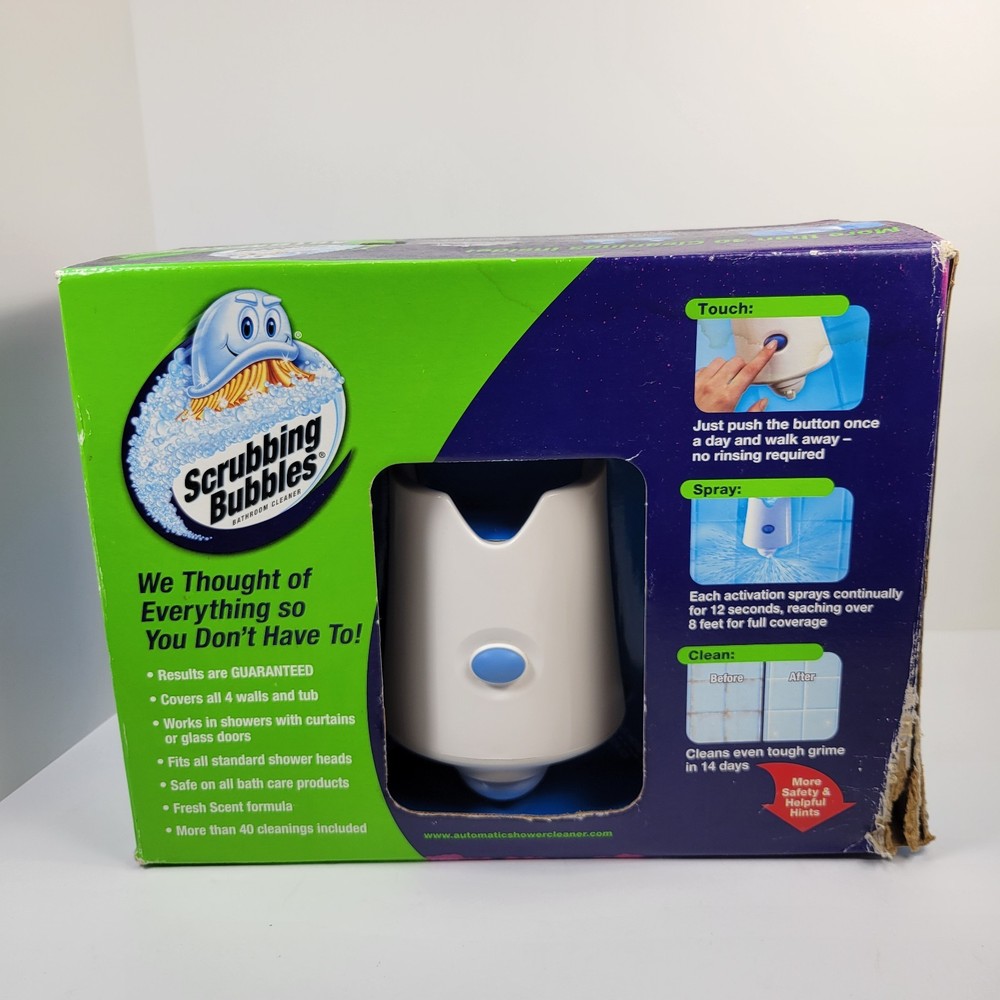 Scrubbing Bubbles 609271 Automatic Shower Cleaner Starter Kit with 2 Refills