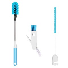 3-in-1 Bottle Brush, 15 Inches Long Handle Kitchen Water Bottle Brush, Stainl…