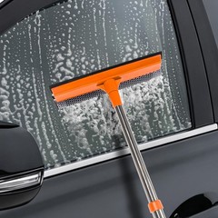 2-in-1 Retractable Windshield Squeegee with Stainless Steel Handle – Car & Home