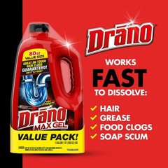 Max Gel Drain Clog Remover 80 Ounces 2 Count