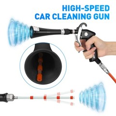 Aluminium Car Cleaning Gun with Tapered Nozzle, 6-9.2Bar with 2 Set Nozzle, P…