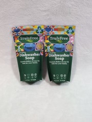 2 Pack Truly Free Home Non-Toxic Dishwasher Soap 12.5 oz 25 Loads