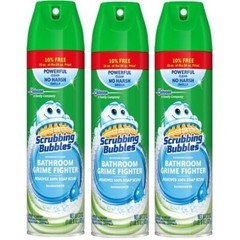 3 PACK Scrubbing Bubbles Bathroom Grime Fighter Spray Rainshower 22 Ounces