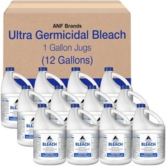 (12 Pack Kik Ultra Bleach 1 Gallon Jugs & Cleaning sponge KIK8635042CT)