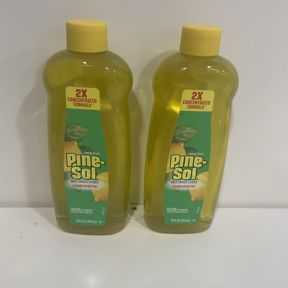 2 X Pine-Sol Lemon Fresh Multi-Surface Cleaner 14oz – Powerful Cleaning Formula