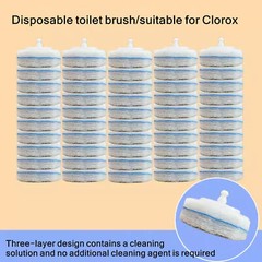 50PCS Cleaner Wand Refills Disposable Toilet Brush Heads For Cleaning Wand
