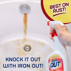 Iron OUT Rust Stain Remover Spray Gel, Remove Rust Stains in Bathrooms, 24 Ounce