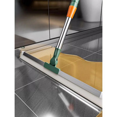 Silicone Scraper Broom with Squeegee for Floor, Glass & Bathroom Cleaning