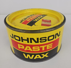 Vintage SC Johnson Wood Paste Wax 16 Oz Can Discontinued 80% Full