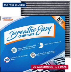 Spearhead Odor Defense Breathe Easy AC & Heater Cabin Filter | Fits Select 2016-