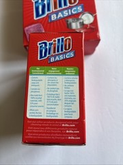 Three Boxes Brillo Basics Steel Wool Soap Pads, Small Size (Total 24 Count )