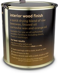 Hard Wax Oil – Interior Wood Finish – 500ml – All Natural, Quick Drying, Wate…