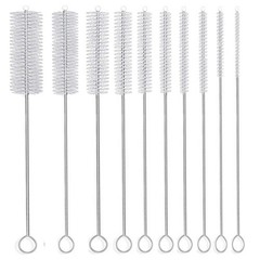 Nylon Pipe Brush 8 Inch 10 Diameters Long Straw Brush Cleaner Tube Set