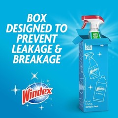 Windex Glass & Window Cleaner Spray Original Blue Scent Bottle ,23oz,Pack of 6