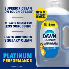 Dawn Platinum Dishwashing Liquid Dish Soap, Refreshing Rain, 90 fl. oz.