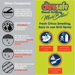 Grill and Grate Cleaner Spray 16 Oz – Heavy Duty Spray Safely Cleans Burnt Fo…