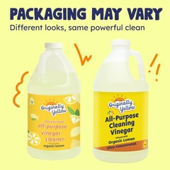 “Yellow Lemon Vinegar Cleaner – All-Purpose 1 Gallon, 2-Pack for Glass & Floors”