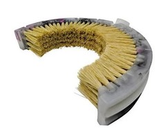 Curved Wash Brush for Exhaust Stack Pipes with Natural Tampico Fiber, 8-10