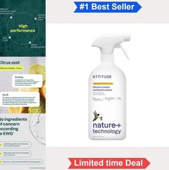 Kitchen Cleaner Spray Citrus Scent Degreaser 27.1 oz Plant Based EWG Vegan