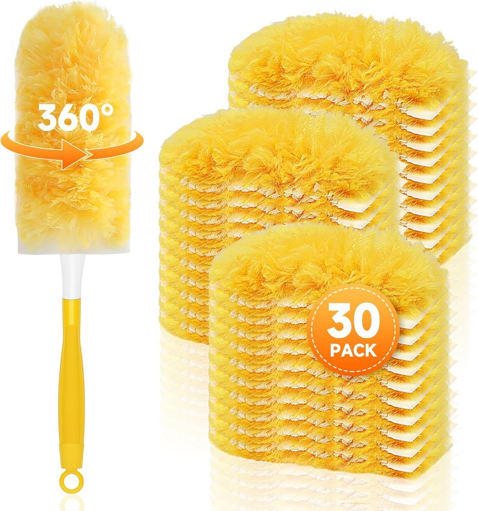 30 Count Duster Refills Compatible with Swiffer Dusters for Cleaning with Handle