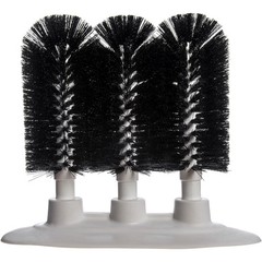 Carlisle 4046103 Sparta 8" Black Triple Glass Washer Brushes