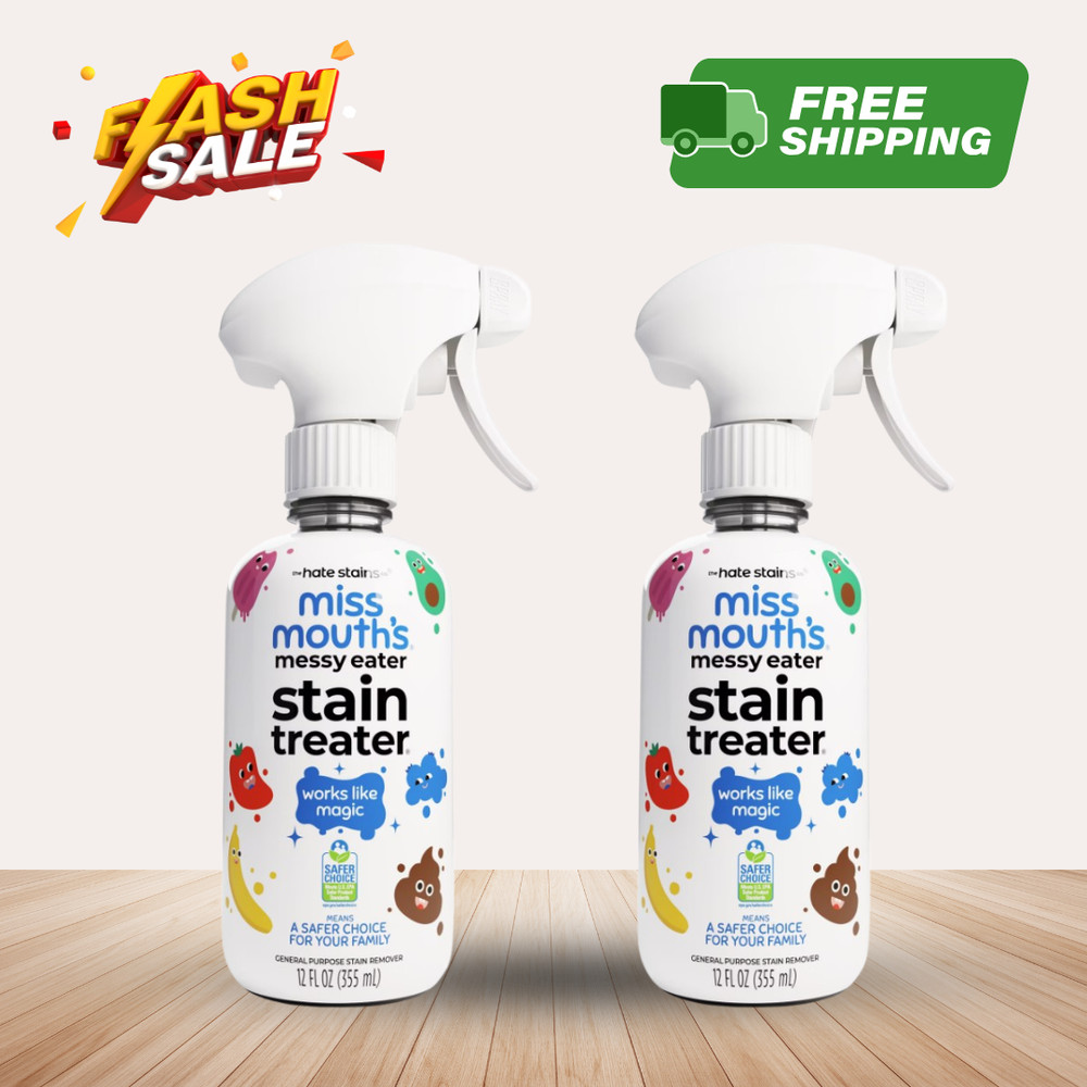 [SALE] Miss Mouth’s Messy Eater Stain Treater Spray 12 fl oz Baby Kids 2 Pack