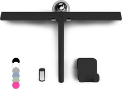 Minimalist Black Shower Squeegee with Stainless Steel Hook – Effortless Cleaning