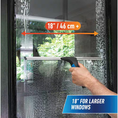 18 In. EZ Change Squeegee with 12 In. Interchangeable Blade Window Cleaner New