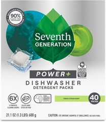 Power Plus Dishwasher Detergent Packs Fresh Citrus scent for sparkling dishes